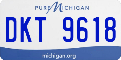 MI license plate DKT9618