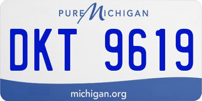 MI license plate DKT9619