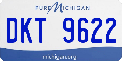 MI license plate DKT9622