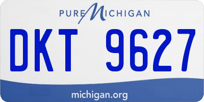MI license plate DKT9627