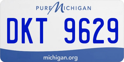 MI license plate DKT9629