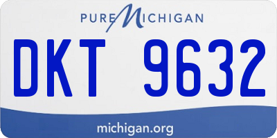 MI license plate DKT9632