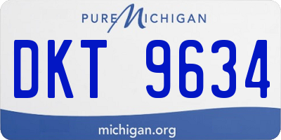MI license plate DKT9634