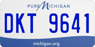 MI license plate DKT9641