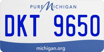 MI license plate DKT9650