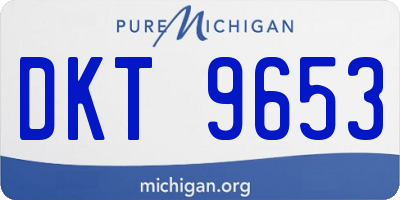 MI license plate DKT9653