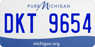 MI license plate DKT9654