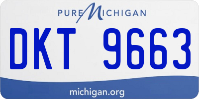 MI license plate DKT9663
