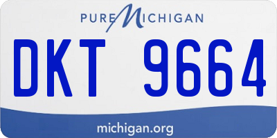 MI license plate DKT9664