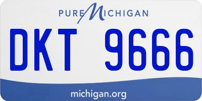 MI license plate DKT9666