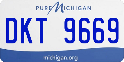 MI license plate DKT9669