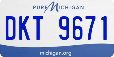 MI license plate DKT9671