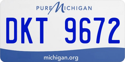 MI license plate DKT9672