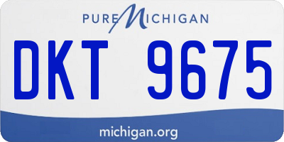 MI license plate DKT9675