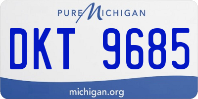 MI license plate DKT9685