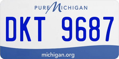 MI license plate DKT9687
