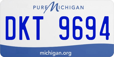MI license plate DKT9694
