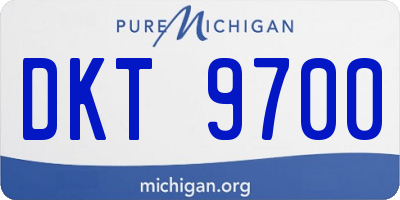 MI license plate DKT9700