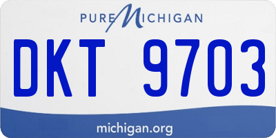 MI license plate DKT9703