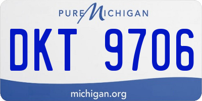 MI license plate DKT9706