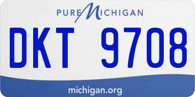 MI license plate DKT9708