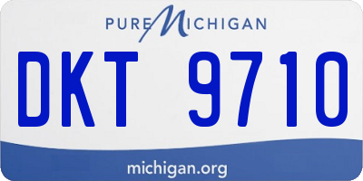 MI license plate DKT9710