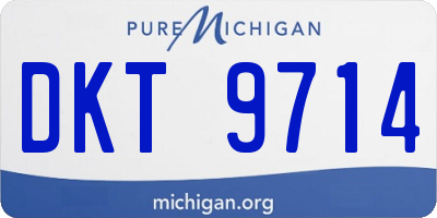 MI license plate DKT9714