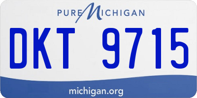 MI license plate DKT9715