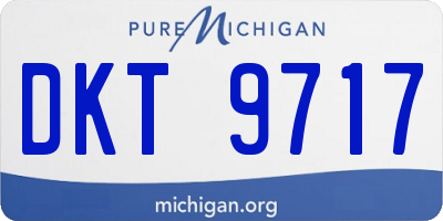 MI license plate DKT9717