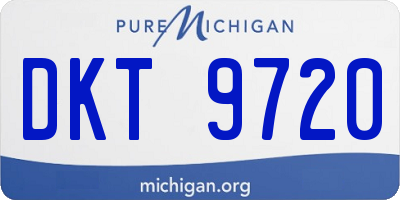 MI license plate DKT9720