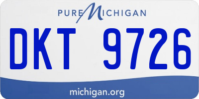 MI license plate DKT9726