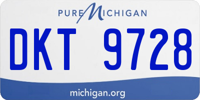 MI license plate DKT9728