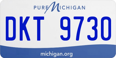 MI license plate DKT9730