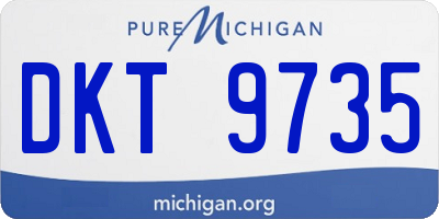 MI license plate DKT9735
