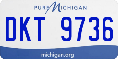 MI license plate DKT9736