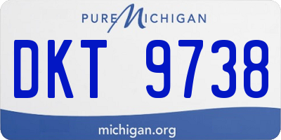 MI license plate DKT9738