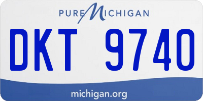 MI license plate DKT9740