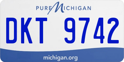 MI license plate DKT9742