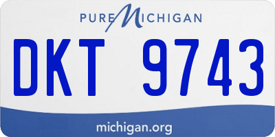 MI license plate DKT9743