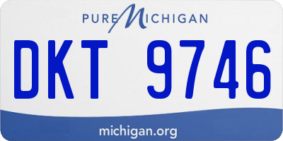 MI license plate DKT9746