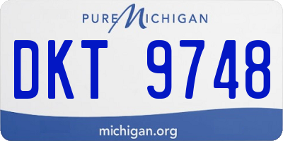 MI license plate DKT9748