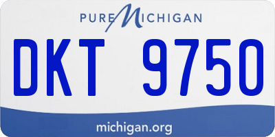 MI license plate DKT9750