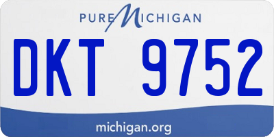MI license plate DKT9752