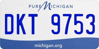 MI license plate DKT9753