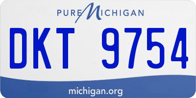 MI license plate DKT9754