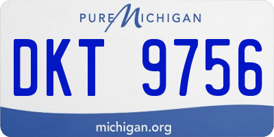 MI license plate DKT9756