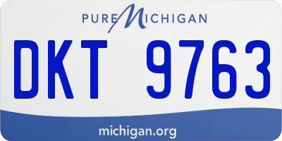 MI license plate DKT9763