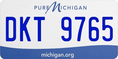 MI license plate DKT9765