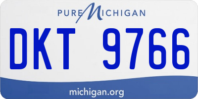MI license plate DKT9766