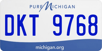 MI license plate DKT9768